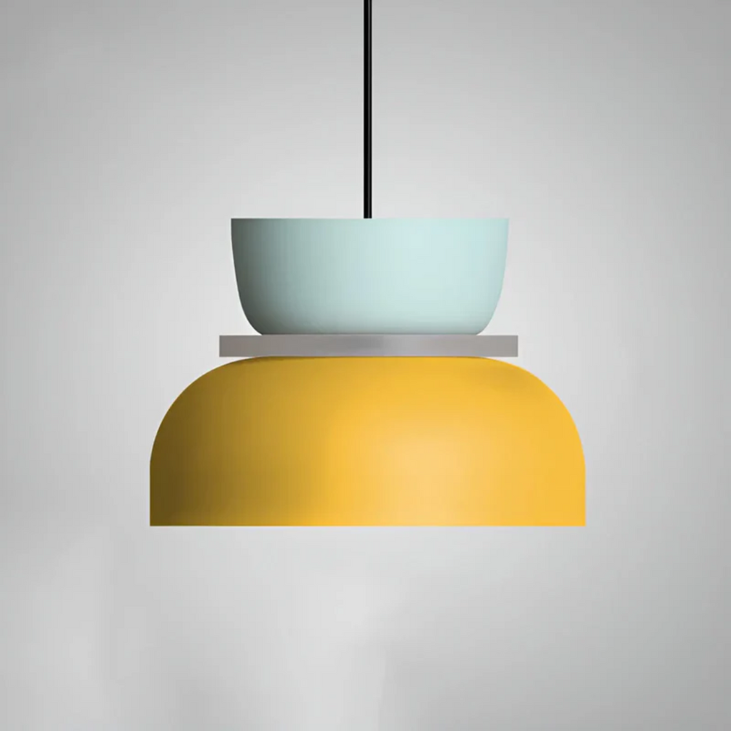 MEELANO Farverig Og Trendy Macaron LED Pendellampe Til Hjemmet Med Farvet Lysdesign Og Moderne Indretning LED Stor cyan gul