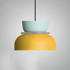 MEELANO Farverig Og Trendy Macaron LED Pendellampe Til Hjemmet Med Farvet Lysdesign Og Moderne Indretning LED Stor cyan gul