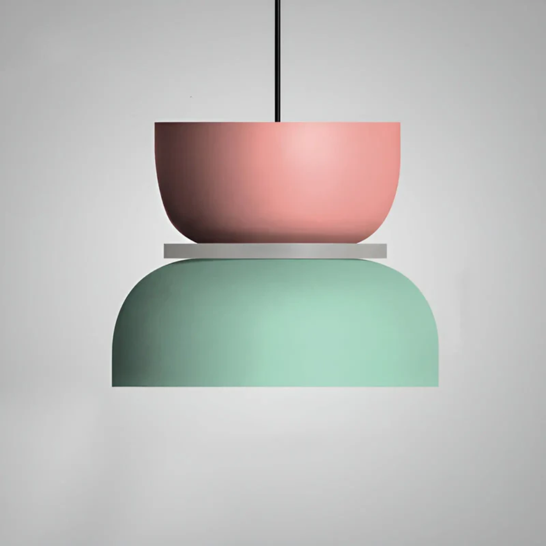 MEELANO Farverig Og Trendy Macaron LED Pendellampe Til Hjemmet Med Farvet Lysdesign Og Moderne Indretning LED Mellem lyserød grøn