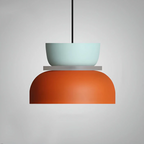 MEELANO Farverig Og Trendy Macaron LED Pendellampe Til Hjemmet Med Farvet Lysdesign Og Moderne Indretning LED Stor cyan orange