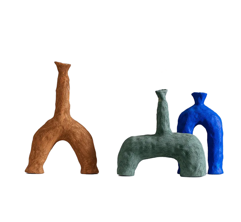 MEELANO Fayla Keramikvase Kollektion – Abstrakt Vase i Unikt Design & Naturlig Overflade