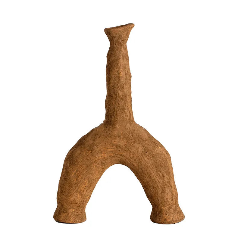 MEELANO Fayla Keramikvase Kollektion – Abstrakt Vase i Unikt Design & Naturlig Overflade Ler