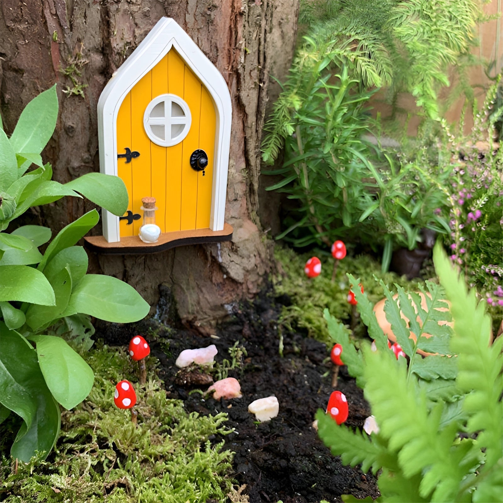 MEELANO Fehavedør - Miniature Fortryllet Trædekoration & Tilbehør