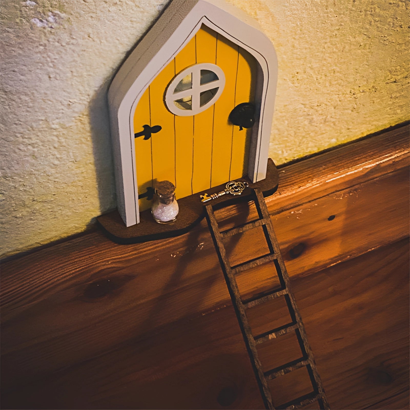 MEELANO Fehavedør - Miniature Fortryllet Trædekoration & Tilbehør