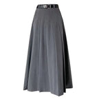 MEELANO Rogue | Dame Plisseret Maxinederdel – Elegant Plissé & Letvægtsmateriale
