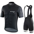 MEELANO Cykeltøj Sæt til Mænd Sommer – Åndbar Cykeltrøje og Bibshorts, Hurtigtørrende, 21 Designs, S–2XL – Hommes Sæt G