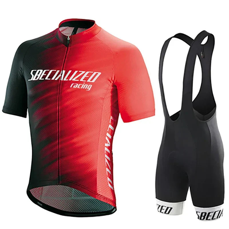 MEELANO Cykeltøj Sæt til Mænd Sommer – Åndbar Cykeltrøje og Bibshorts, Hurtigtørrende, 21 Designs, S–2XL – Hommes Sæt D