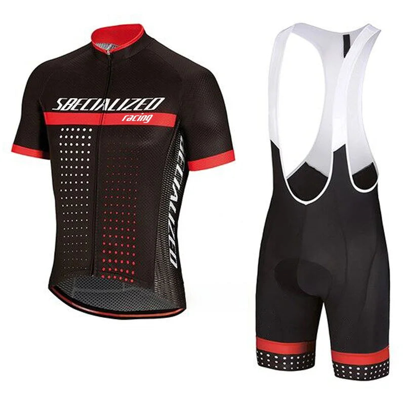 MEELANO Cykeltøj Sæt til Mænd Sommer – Åndbar Cykeltrøje og Bibshorts, Hurtigtørrende, 21 Designs, S–2XL – Hommes Sæt K