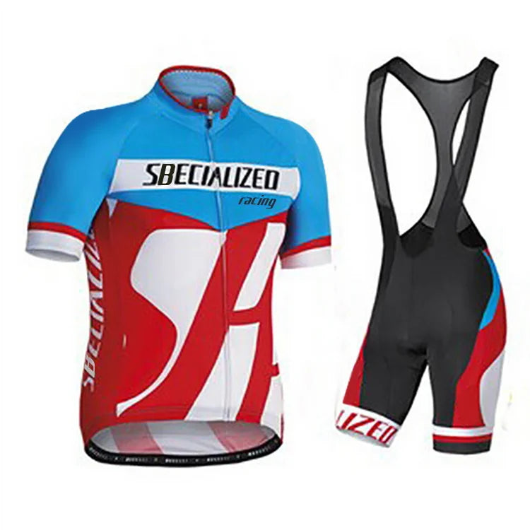 MEELANO Cykeltøj Sæt til Mænd Sommer – Åndbar Cykeltrøje og Bibshorts, Hurtigtørrende, 21 Designs, S–2XL – Hommes Sæt B