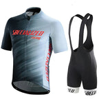 MEELANO Cykeltøj Sæt til Mænd Sommer – Åndbar Cykeltrøje og Bibshorts, Hurtigtørrende, 21 Designs, S–2XL – Hommes Sæt A