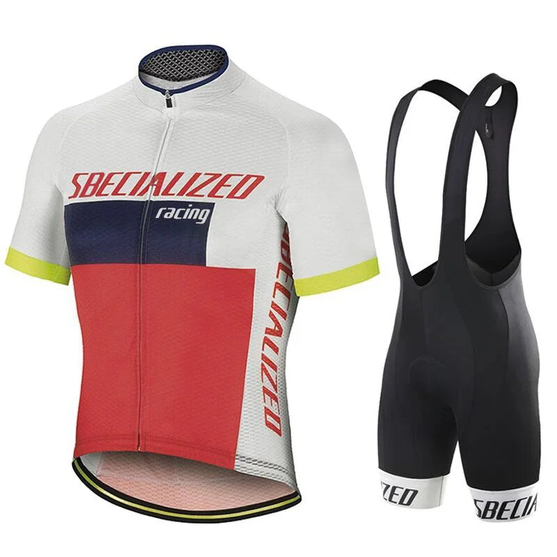 MEELANO Cykeltøj Sæt til Mænd Sommer – Åndbar Cykeltrøje og Bibshorts, Hurtigtørrende, 21 Designs, S–2XL – Hommes Sæt L