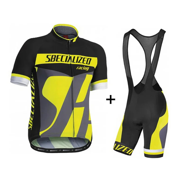 MEELANO Cykeltøj Sæt til Mænd Sommer – Åndbar Cykeltrøje og Bibshorts, Hurtigtørrende, 21 Designs, S–2XL – Hommes