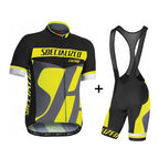 MEELANO Cykeltøj Sæt til Mænd Sommer – Åndbar Cykeltrøje og Bibshorts, Hurtigtørrende, 21 Designs, S–2XL – Hommes