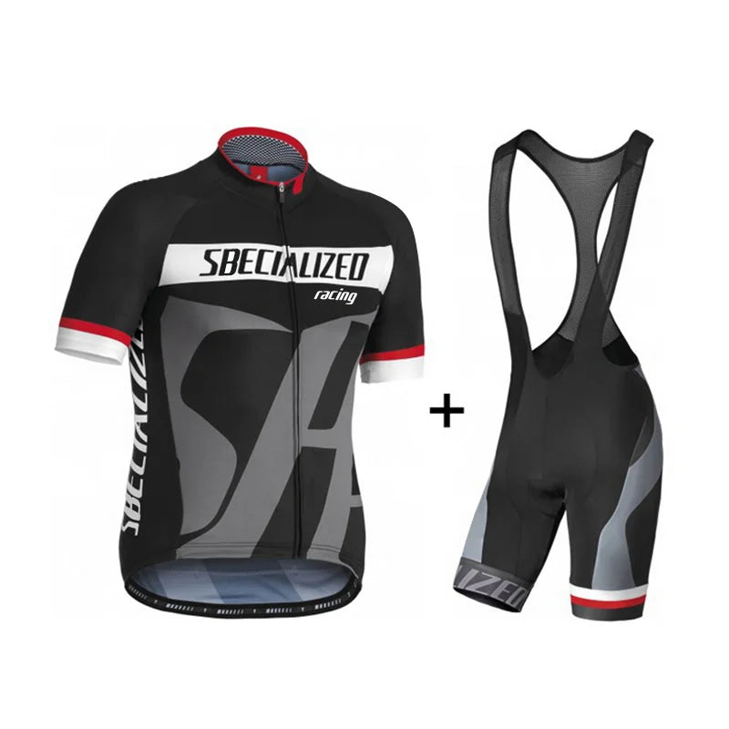 MEELANO Cykeltøj Sæt til Mænd Sommer – Åndbar Cykeltrøje og Bibshorts, Hurtigtørrende, 21 Designs, S–2XL – Hommes Sæt Q