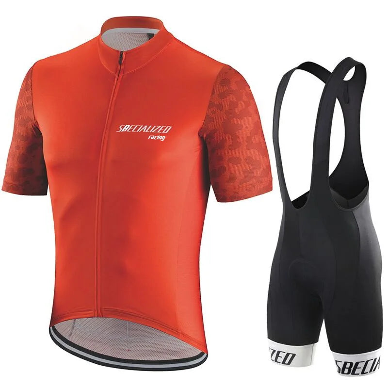 MEELANO Cykeltøj Sæt til Mænd Sommer – Åndbar Cykeltrøje og Bibshorts, Hurtigtørrende, 21 Designs, S–2XL – Hommes Sæt O