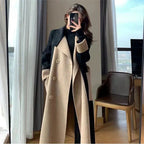 MEELANO Elegante Lange Frakke I To Farver Stilfuld Sofistikeret Look 3XL
