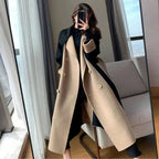 MEELANO Elegante Lange Frakke I To Farver Stilfuld Sofistikeret Look