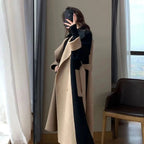MEELANO Elegante Lange Frakke I To Farver Stilfuld Sofistikeret Look