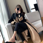 MEELANO Elegante Lange Frakke I To Farver Stilfuld Sofistikeret Look