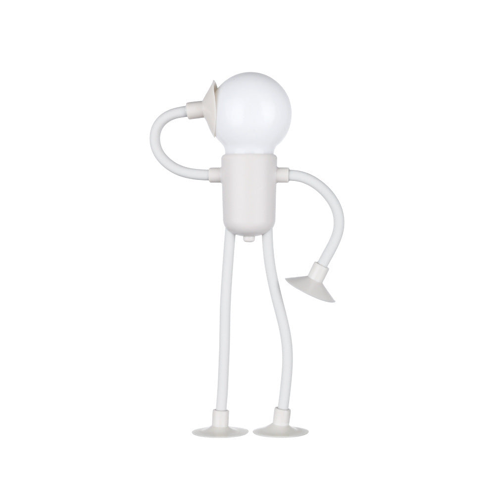 MEELANO Bøjelig Skrivebordslampe Med Sugekop Og Alsidigt Design Til Hjemmet Hvid