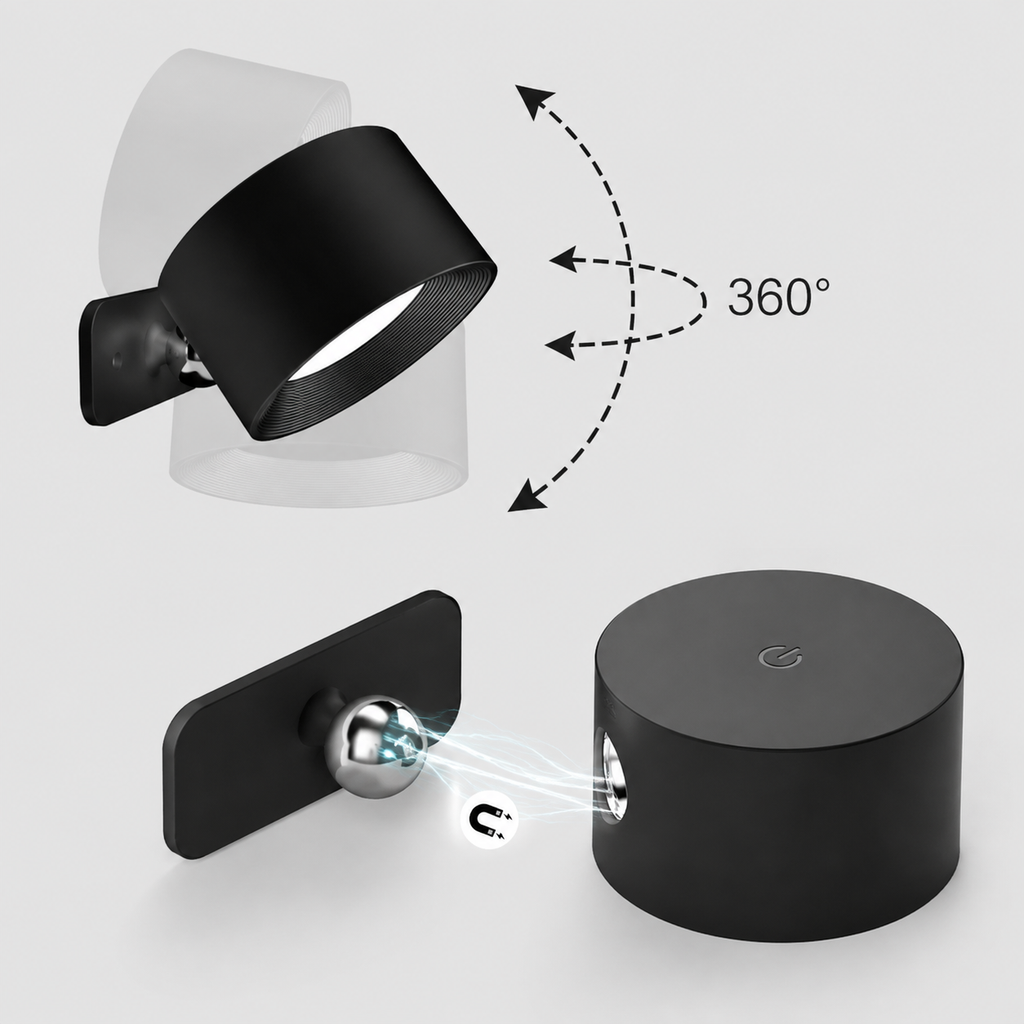 Flexilight | 360° trådløs genopladelig væglampe