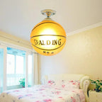 MEELANO Fodbold LED loftlampe dæmpbar til et muntert børneværelse Basketballgul