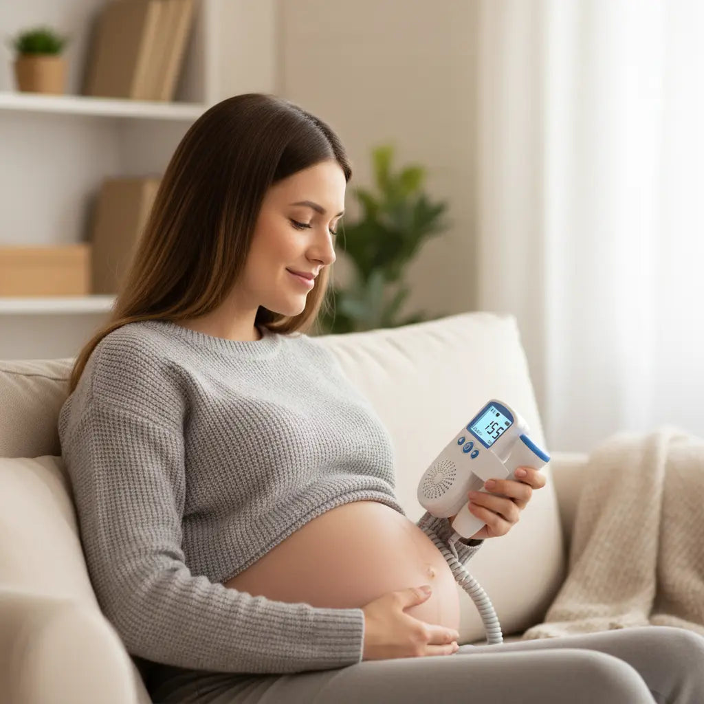 MEELANO Foster Doppler Pulsmåler Hjem Graviditet Baby Foster Pulsmåler Lyddetektor