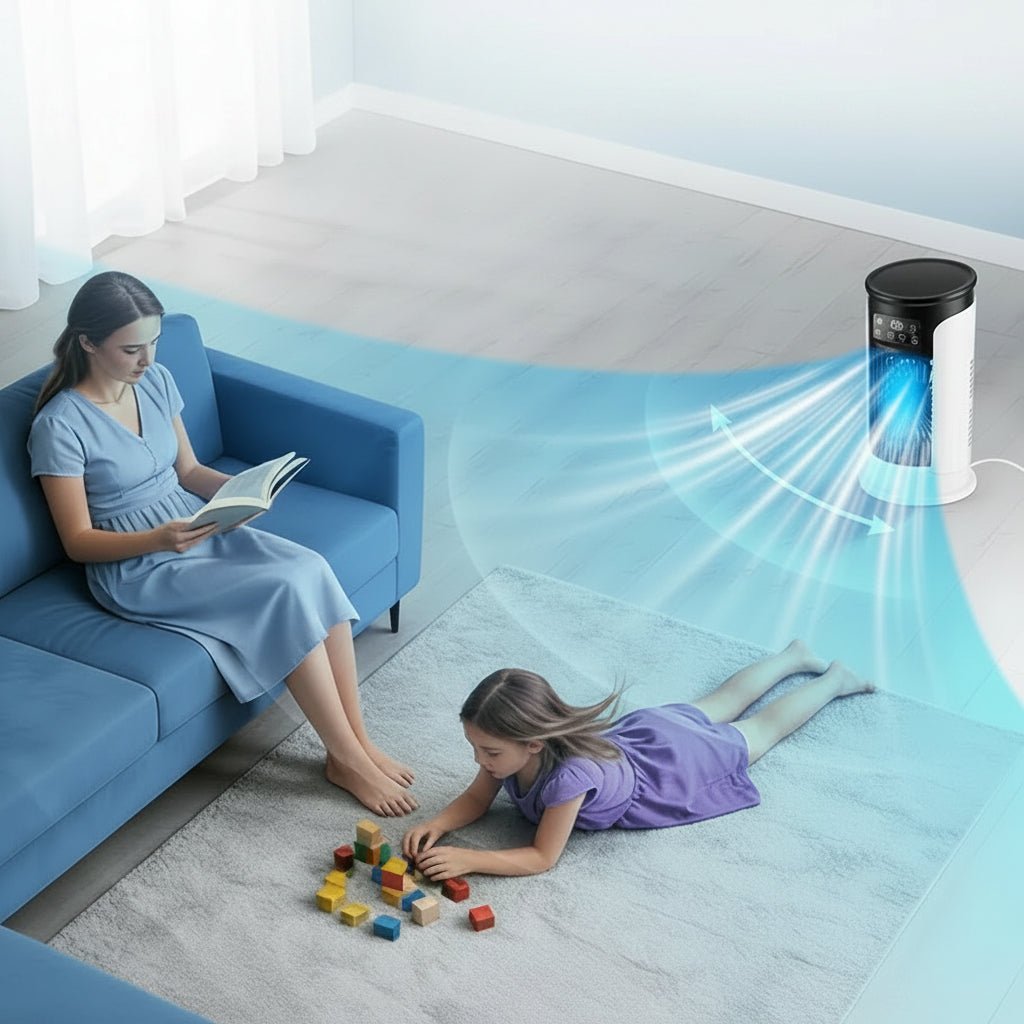 FreshWind 3-i-1 Luftkøler med Luftfugter og LED 6