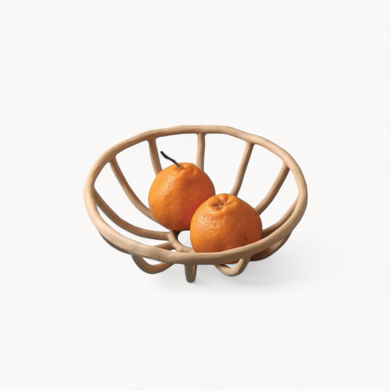 MEELANO Frugtskål Kunstharz Cremefarvet Elegant Design