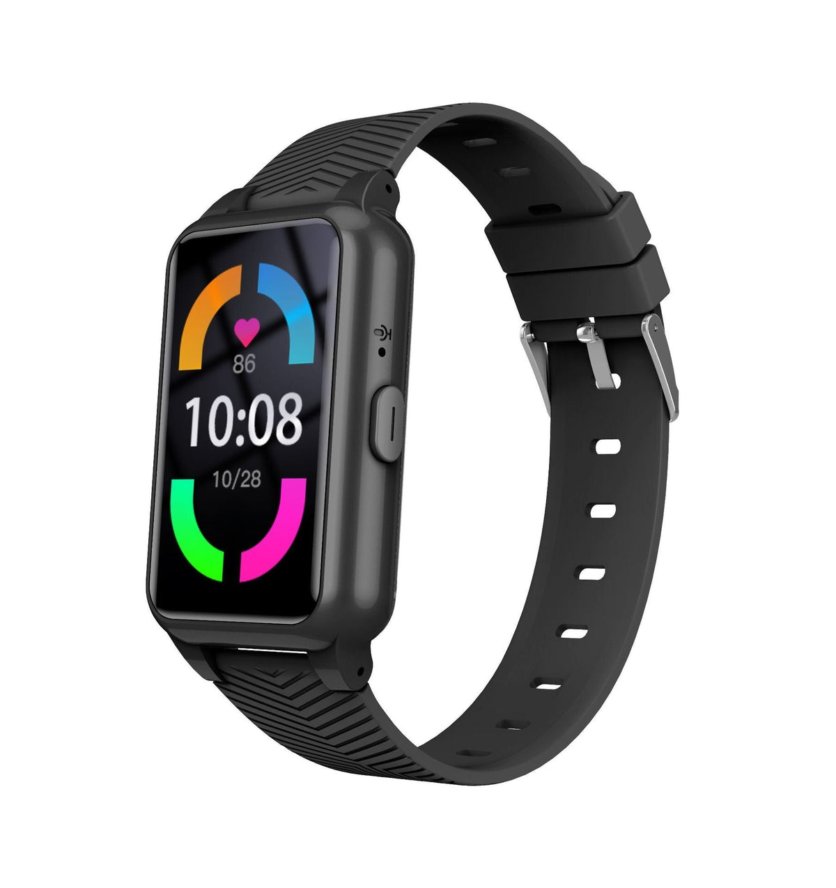 MEELANO GPS Smartwatch til Ældre med Faldregistrering & SOS-knap – 4G Lokaliseringsur med Alarm til Kontakter, 4 Farver Sort