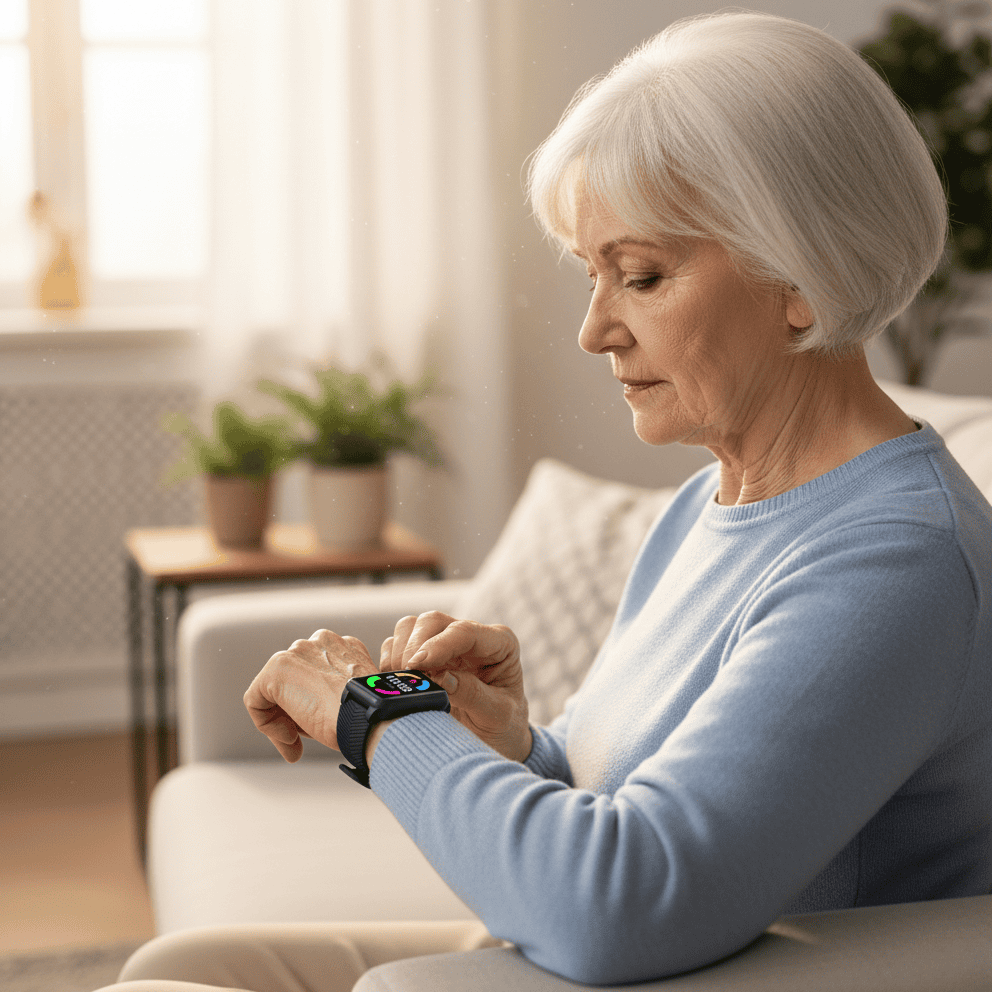 MEELANO GPS Smartwatch til Ældre med Faldregistrering & SOS-knap – 4G Lokaliseringsur med Alarm til Kontakter, 4 Farver