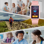 MEELANO GPS Smartwatch til Ældre med Faldregistrering & SOS-knap – 4G Lokaliseringsur med Alarm til Kontakter, 4 Farver