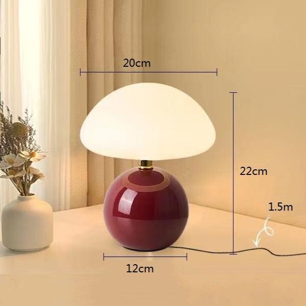 MEELANO Fransk cremefarvet champignonlampe