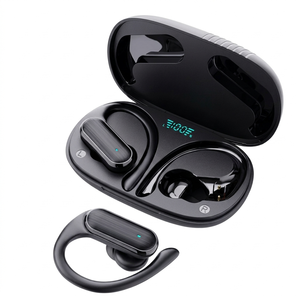 Bluetooth 5.3 Høretelefoner Trådløse Over Ear Stereo Støjreducerende ENC Mikrofon
