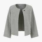 MEELANO Bersh | Dame Finstrikket Jakke med Knapper - Elegant Blød Cardigan Overgangsjakke