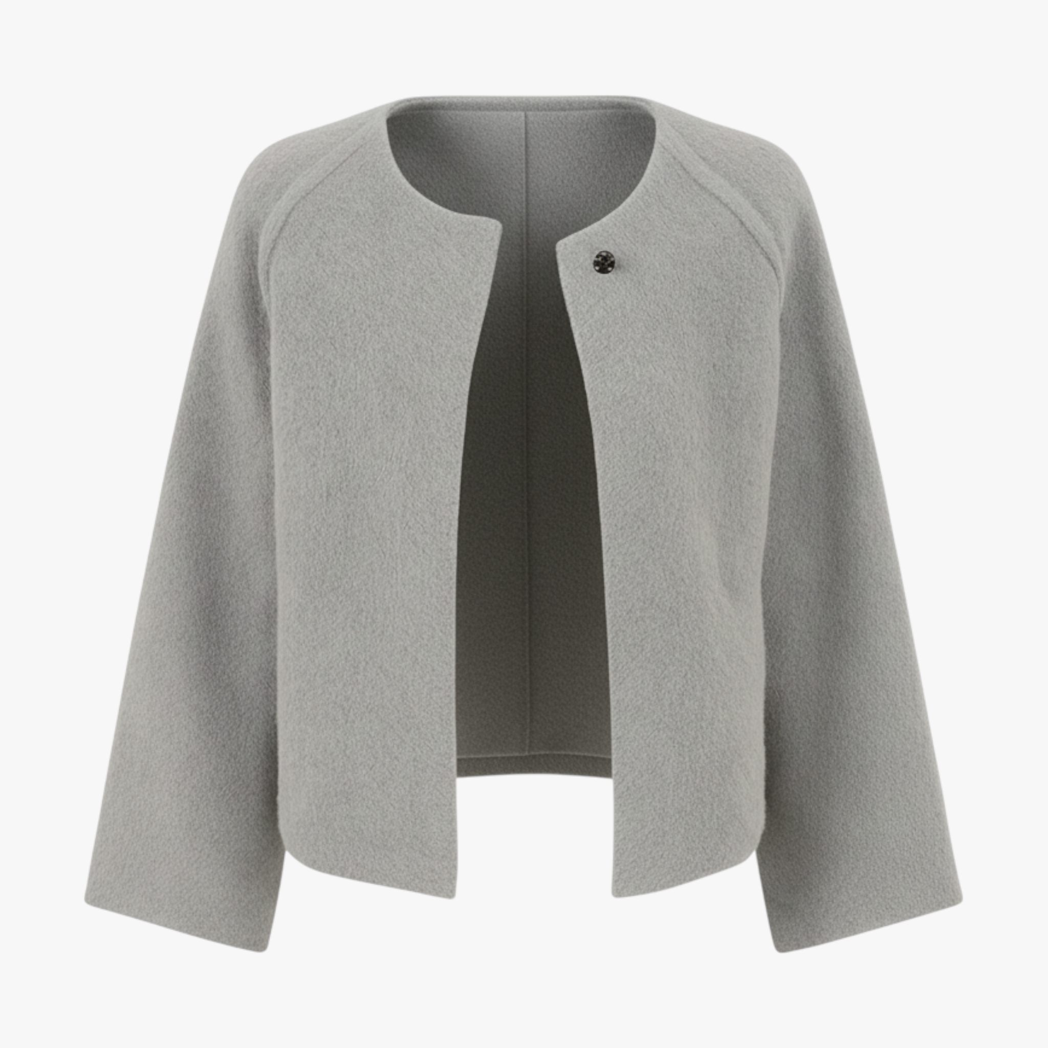 MEELANO Bersh | Dame Finstrikket Jakke med Knapper - Elegant Blød Cardigan Overgangsjakke