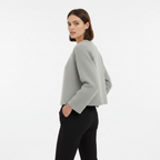 MEELANO Bersh | Dame Finstrikket Jakke med Knapper - Elegant Blød Cardigan Overgangsjakke