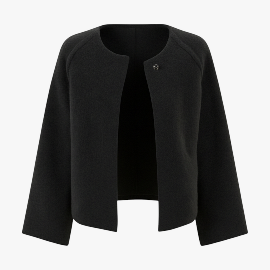 MEELANO Bersh | Dame Finstrikket Jakke med Knapper - Elegant Blød Cardigan Overgangsjakke