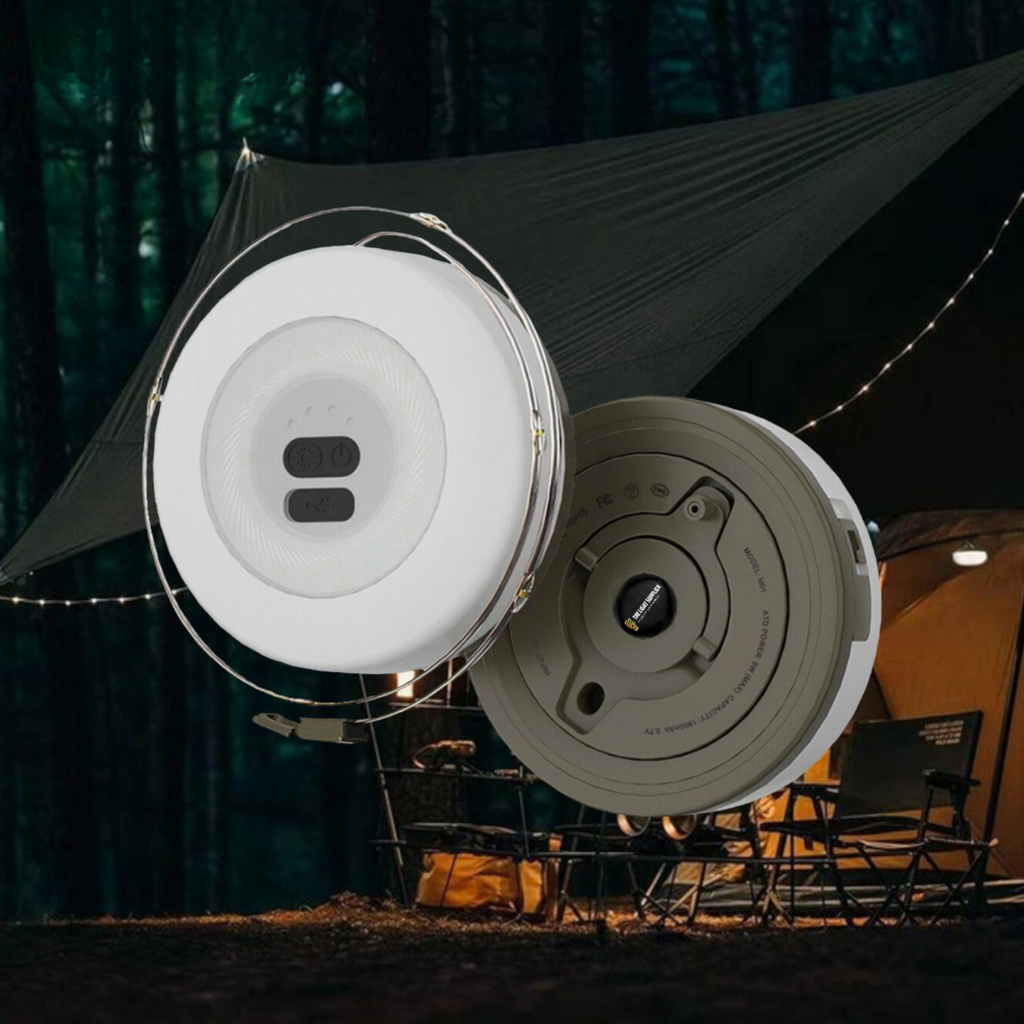 MEELANO LED-Campinglampe – Genopladelig Bærbar Lyskæde med USB-C & Krog, 10 m Grøn
