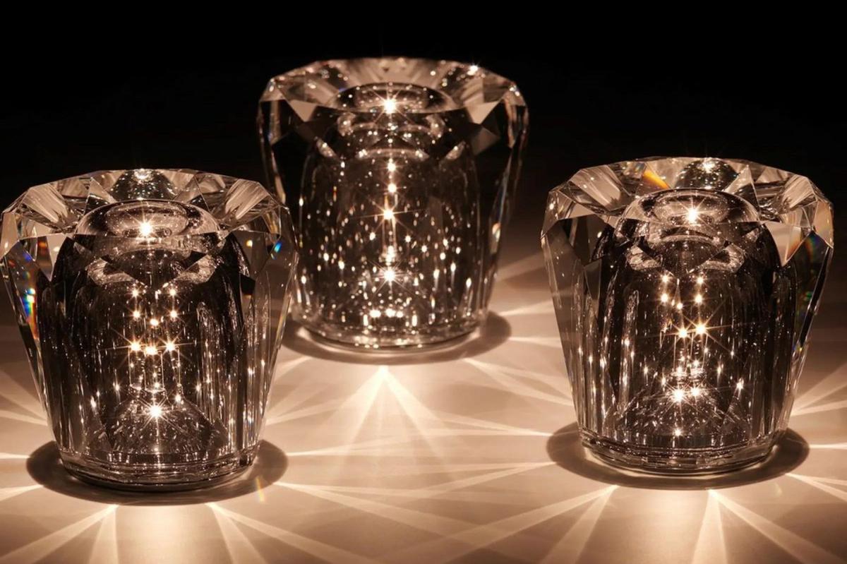 MEELANO Genopladelig LED krystal diamant bordlampe Acrux