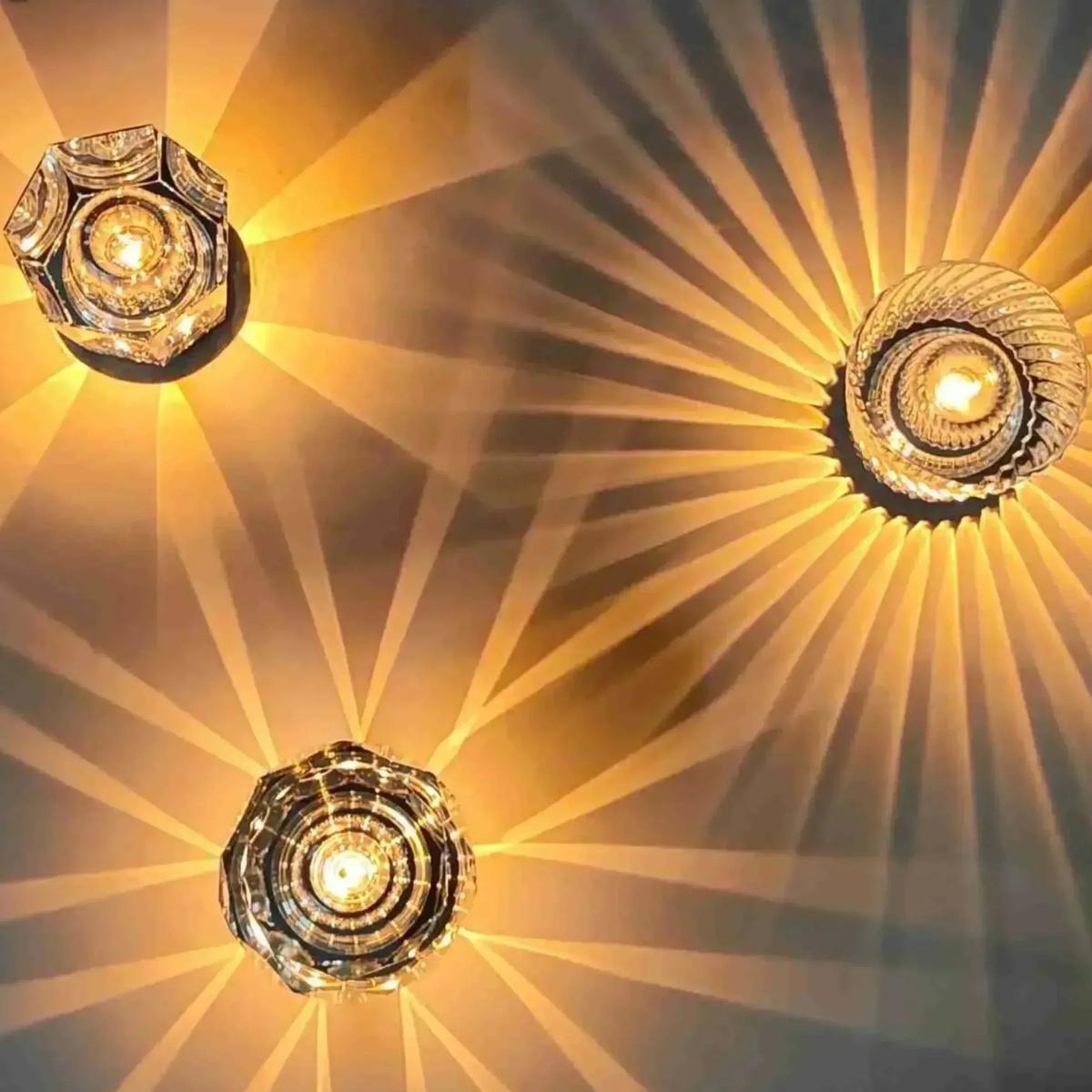 MEELANO Genopladelig LED krystal diamant bordlampe