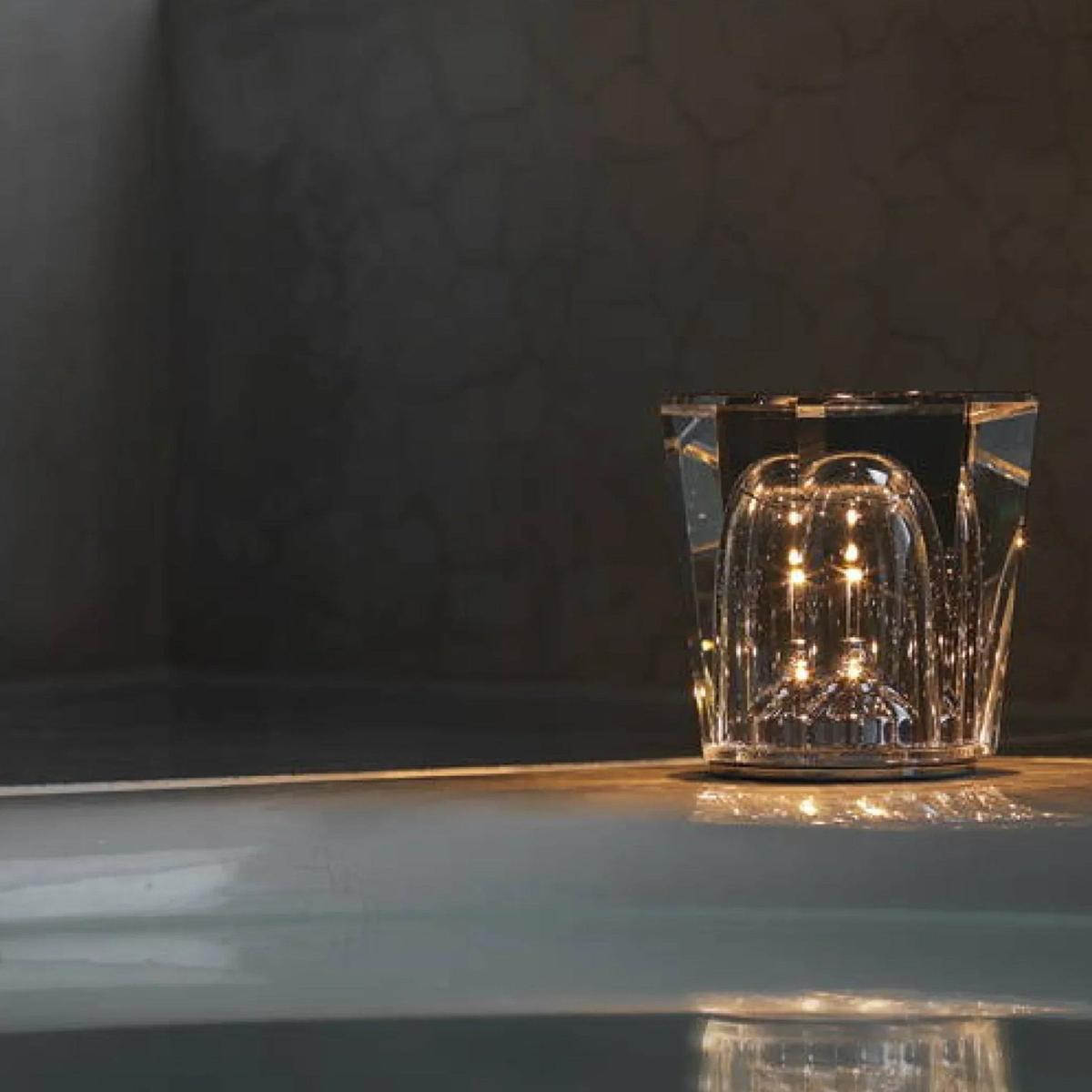 MEELANO Genopladelig LED krystal diamant bordlampe