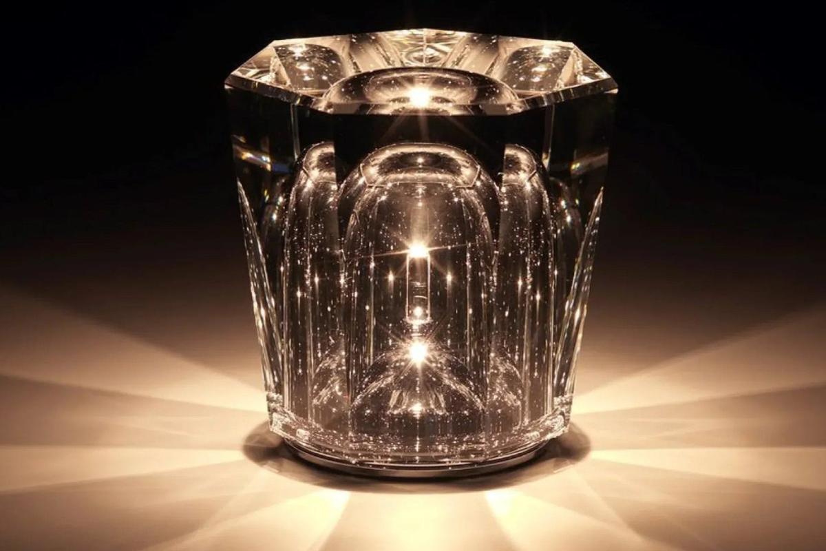 MEELANO Genopladelig LED krystal diamant bordlampe