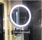 MEELANO Genopladeligt LED-forstørrelsesspejl | Moderne design med justerbar belysning | Ideel til makeup