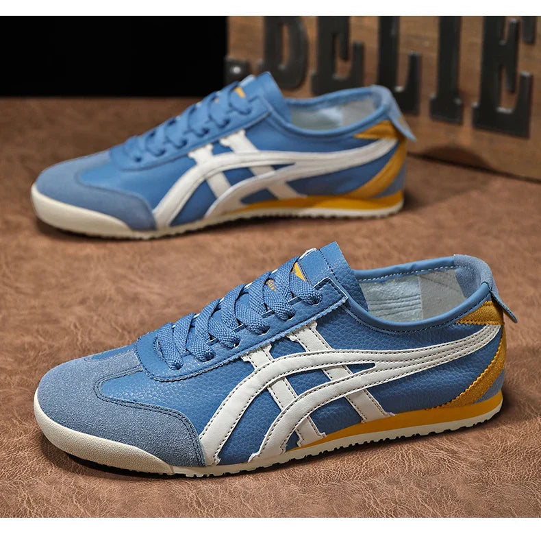 MEELANO Geometriske sommersneakers med gummisål til kvinder og mænd blå