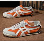 MEELANO Geometriske sommersneakers med gummisål til kvinder og mænd orange