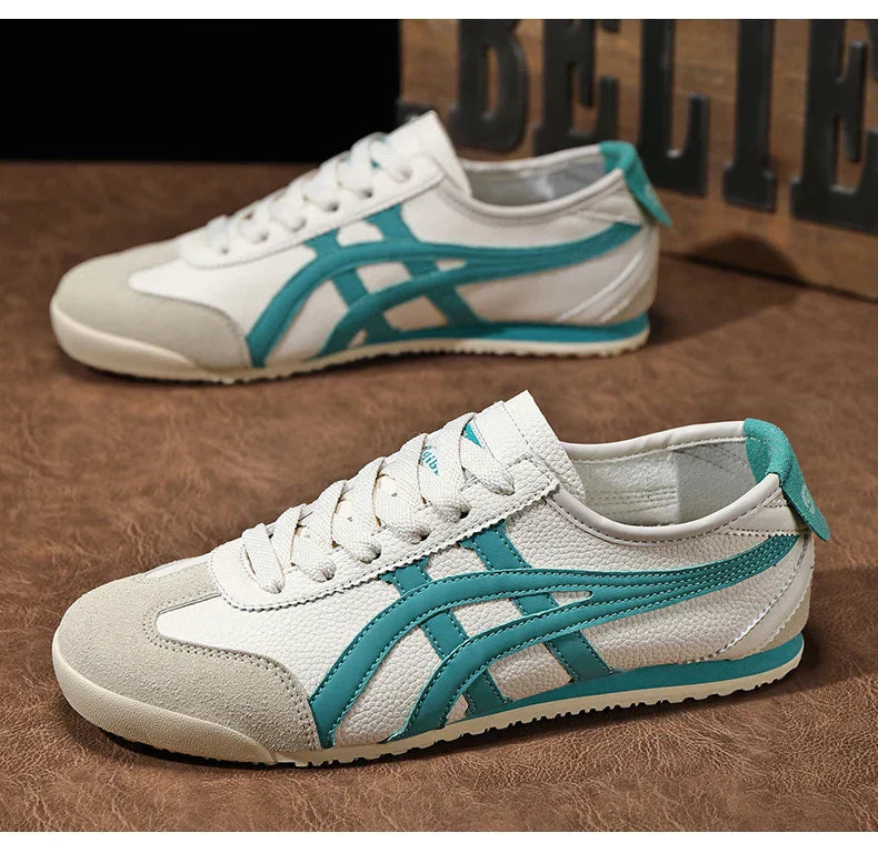 MEELANO Geometriske sommersneakers med gummisål til kvinder og mænd turkis