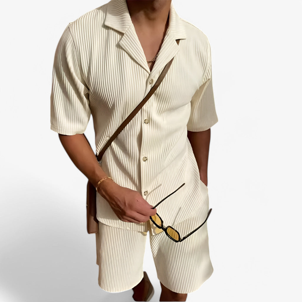 MEELANO Hommes | Polo Jakkesæt i Fløjl – Casual Stil & Blødt Materiale til Hverdagen