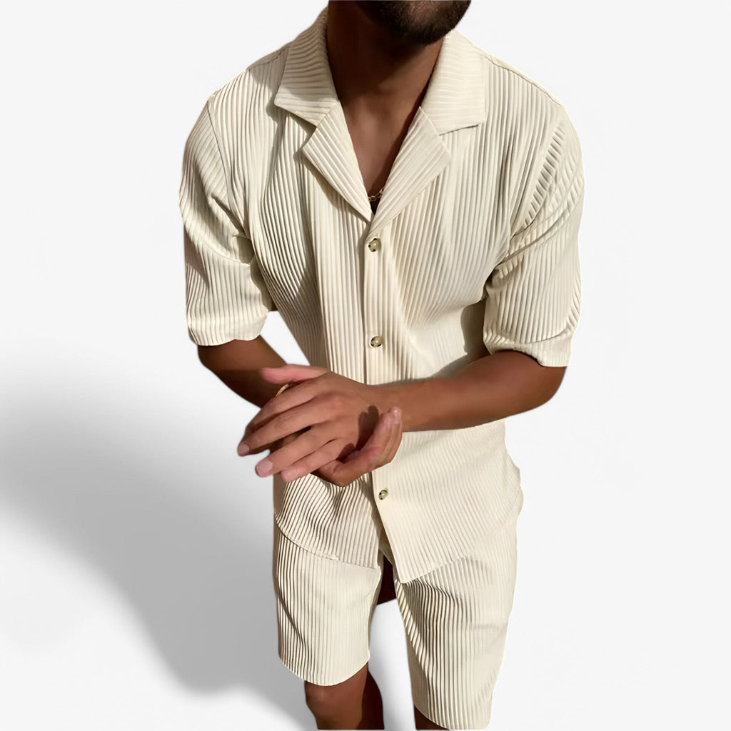 MEELANO Hommes | Polo Jakkesæt i Fløjl – Casual Stil & Blødt Materiale til Hverdagen