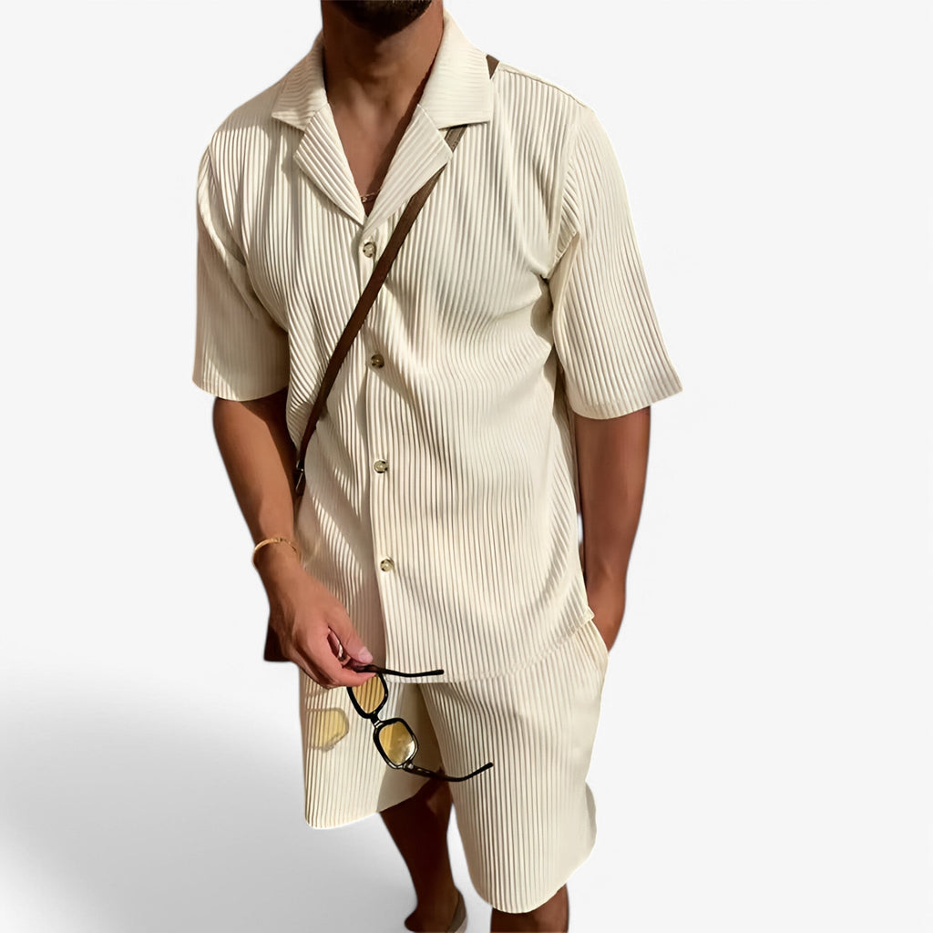 MEELANO Hommes | Polo Jakkesæt i Fløjl – Casual Stil & Blødt Materiale til Hverdagen